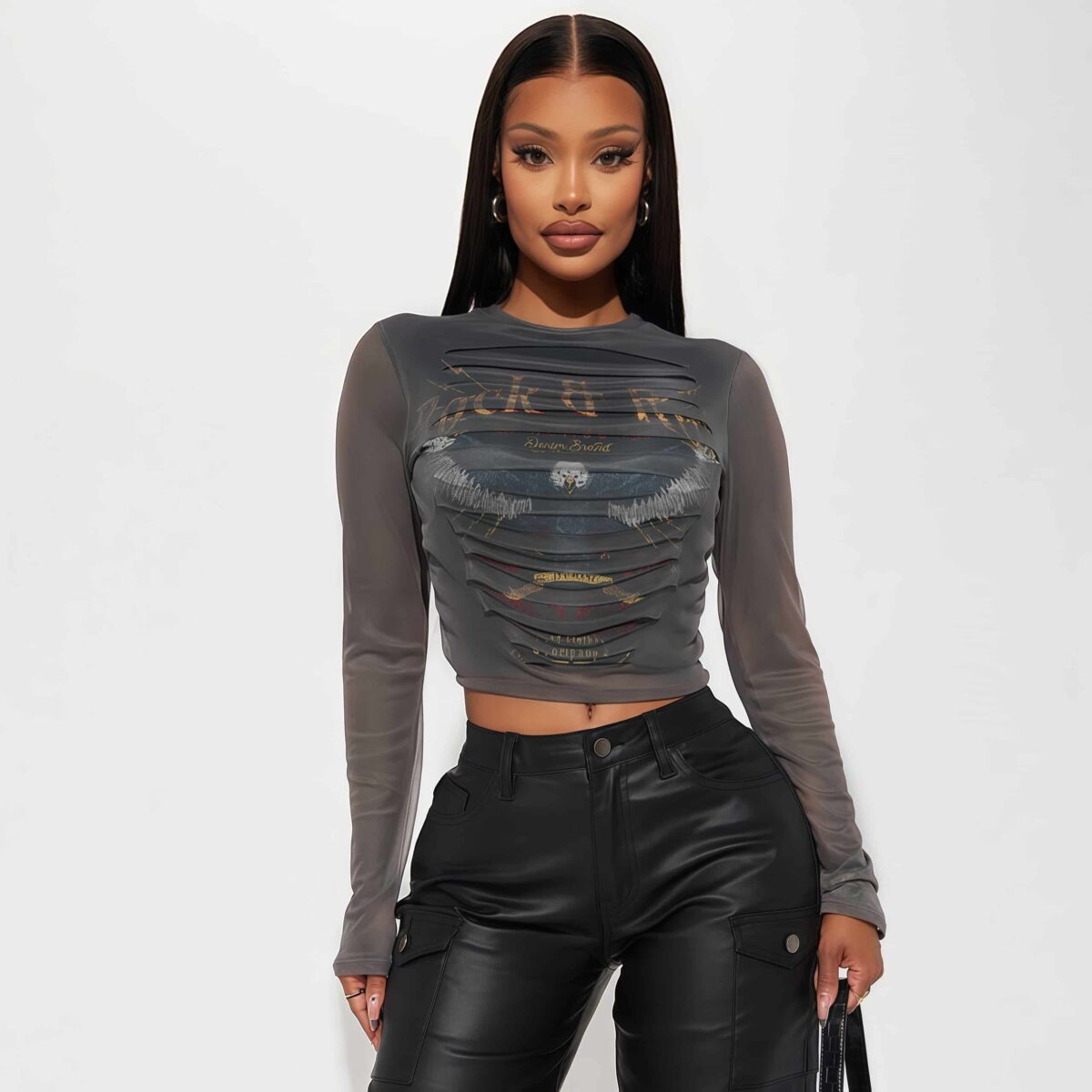 Long sleeve corset top