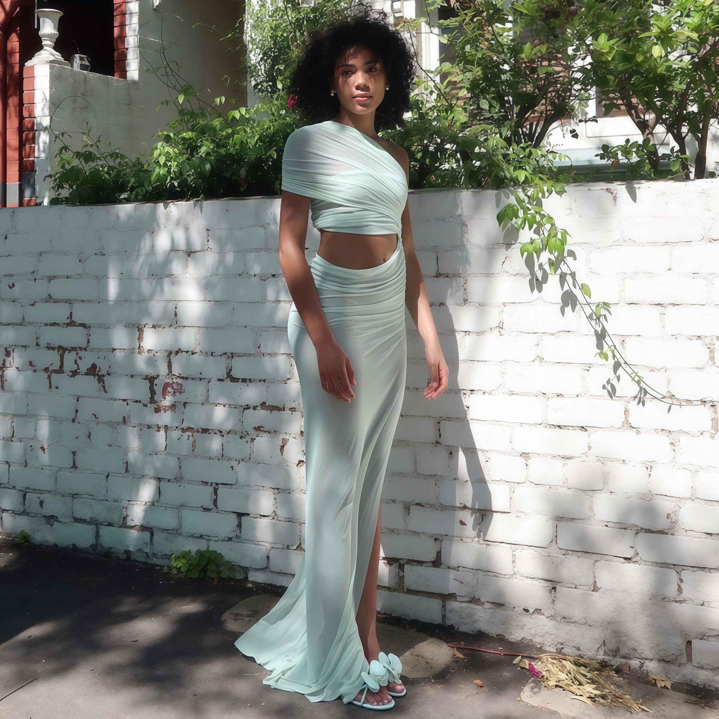 One shoulder maxi dress - Image 2