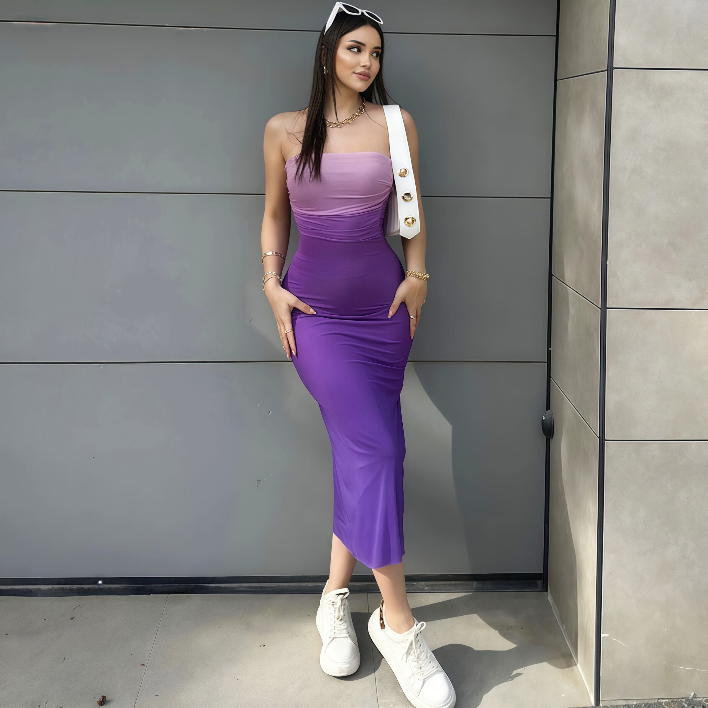 Pleated dress - Image 2