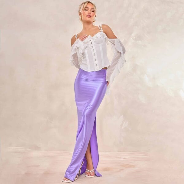 Women's Satin Maxi Skirt