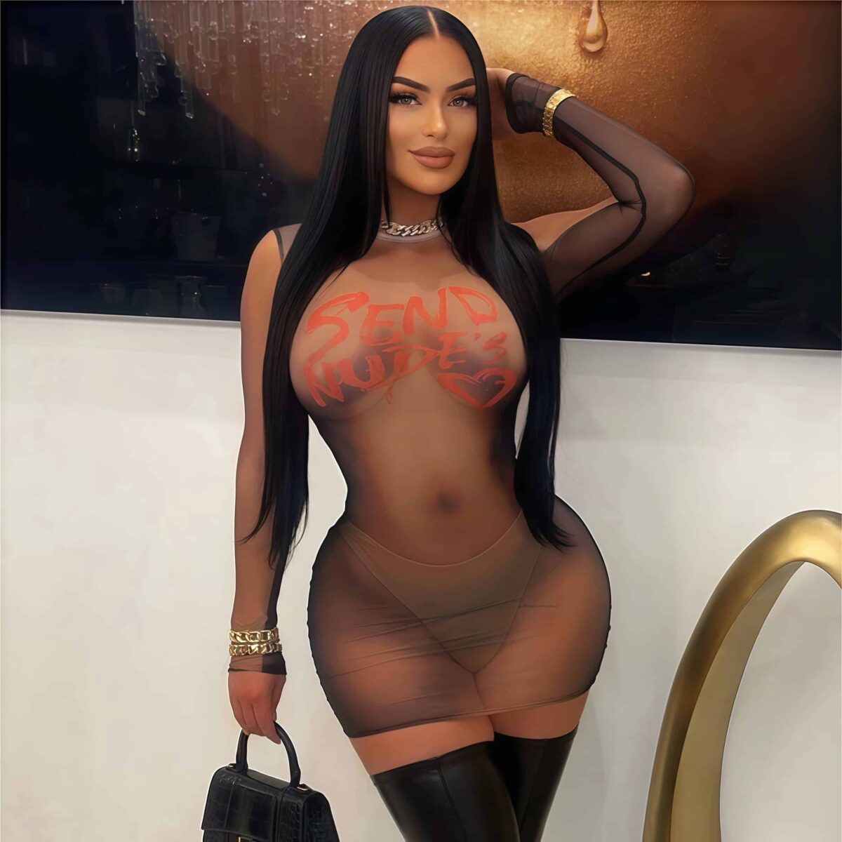 See through dress