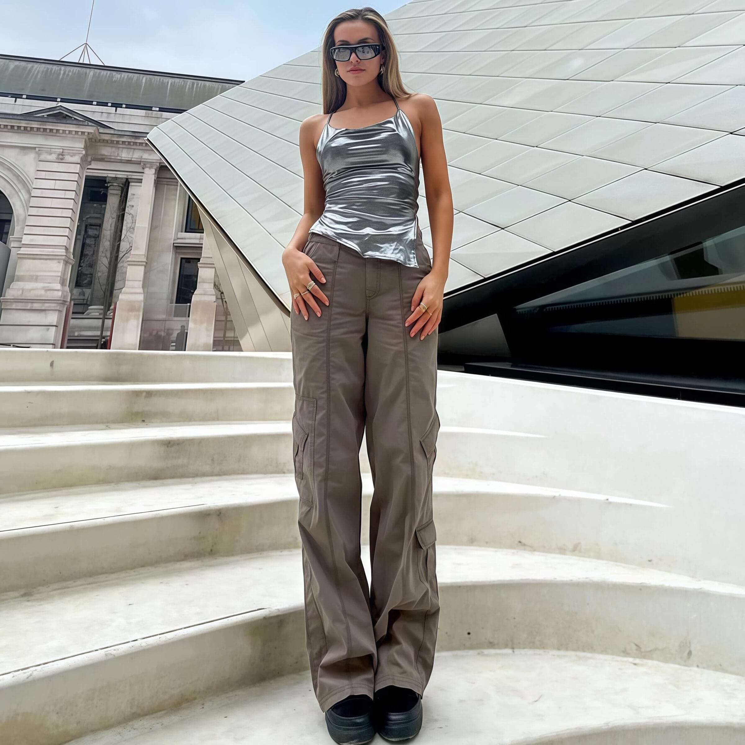 Silver tank top