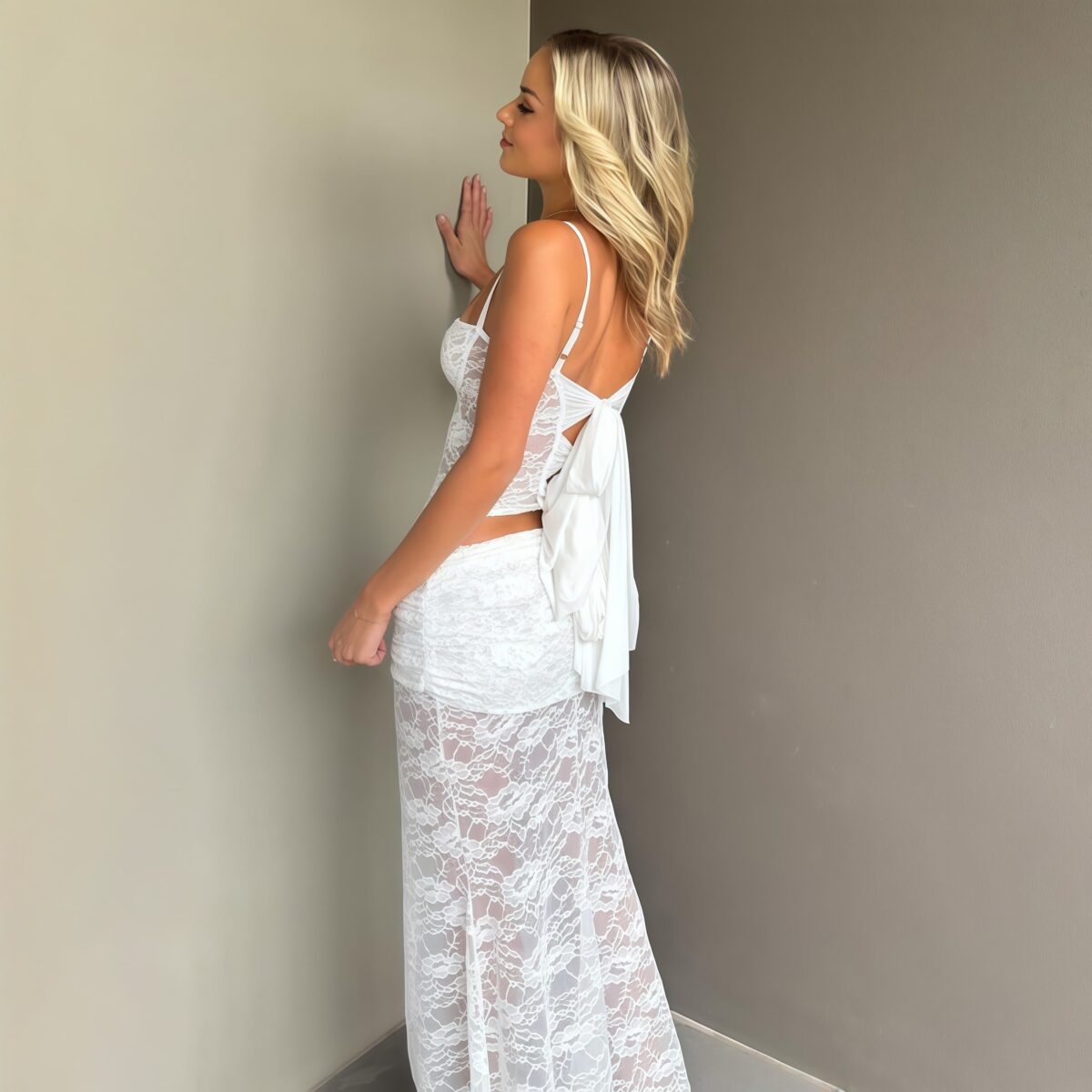 White tiered skirt - Image 4