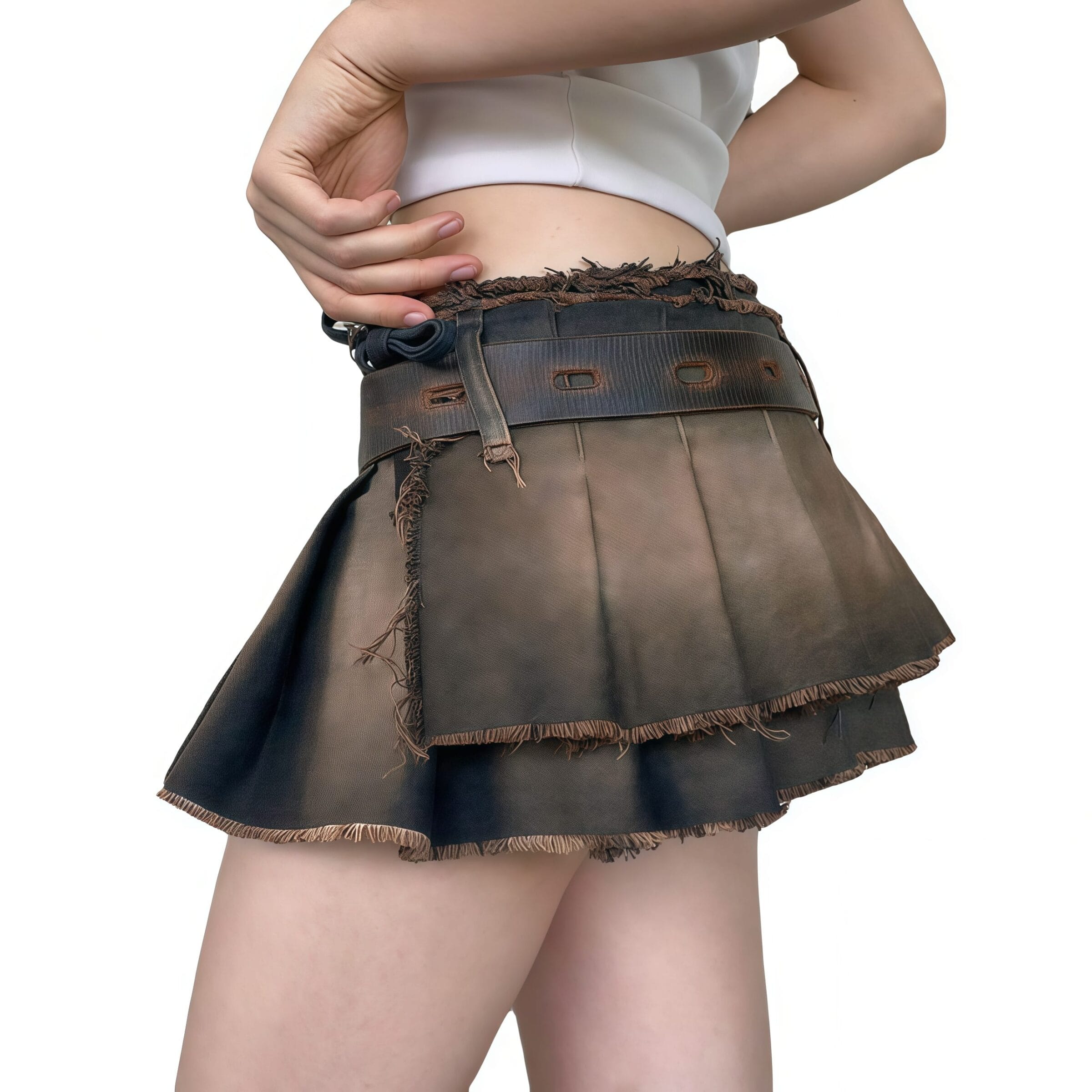 Denim Mini Skirt - Image 4