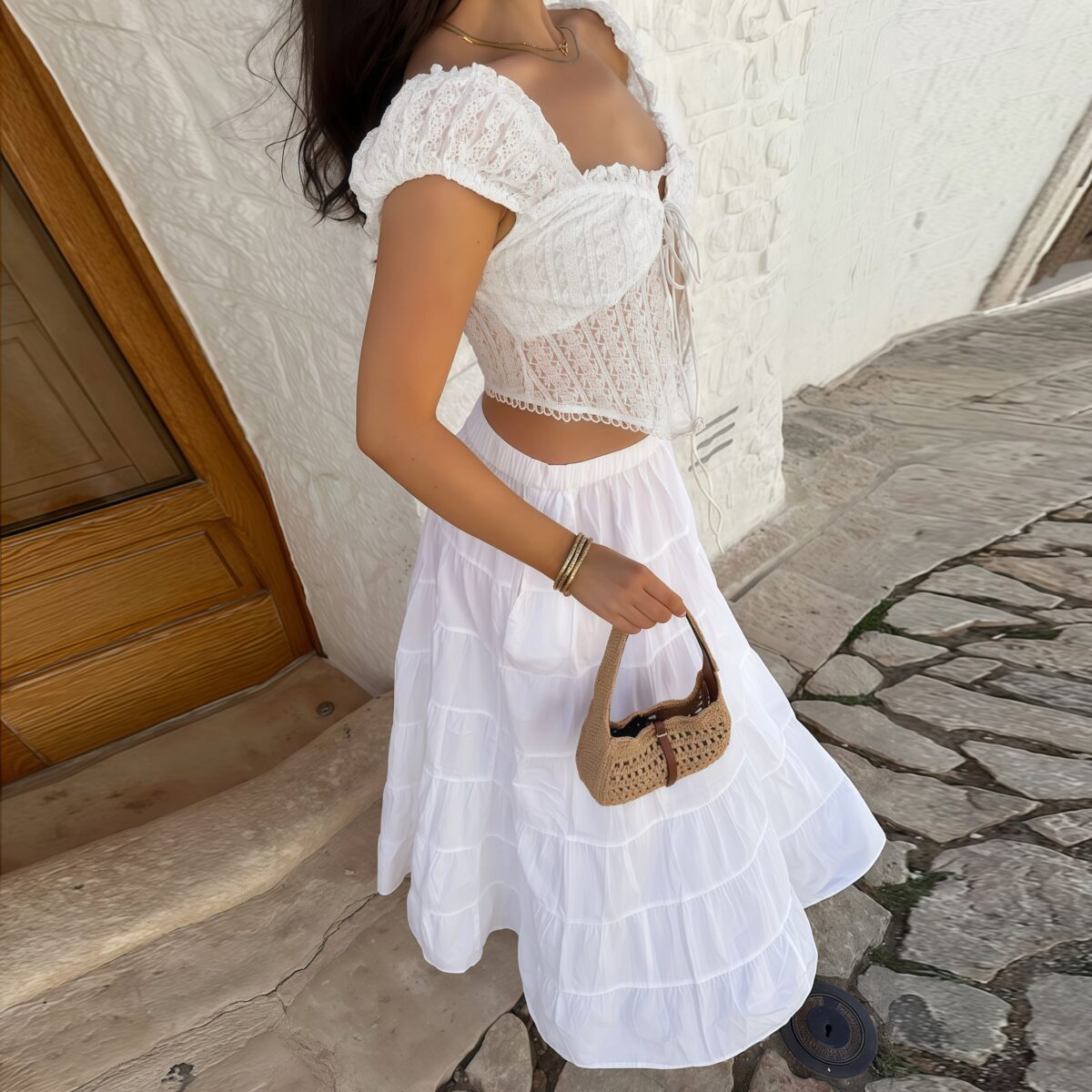 Floral Mesh Short Sleeve Top - Image 4