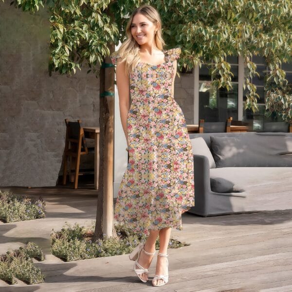 Flower Applique Dress
