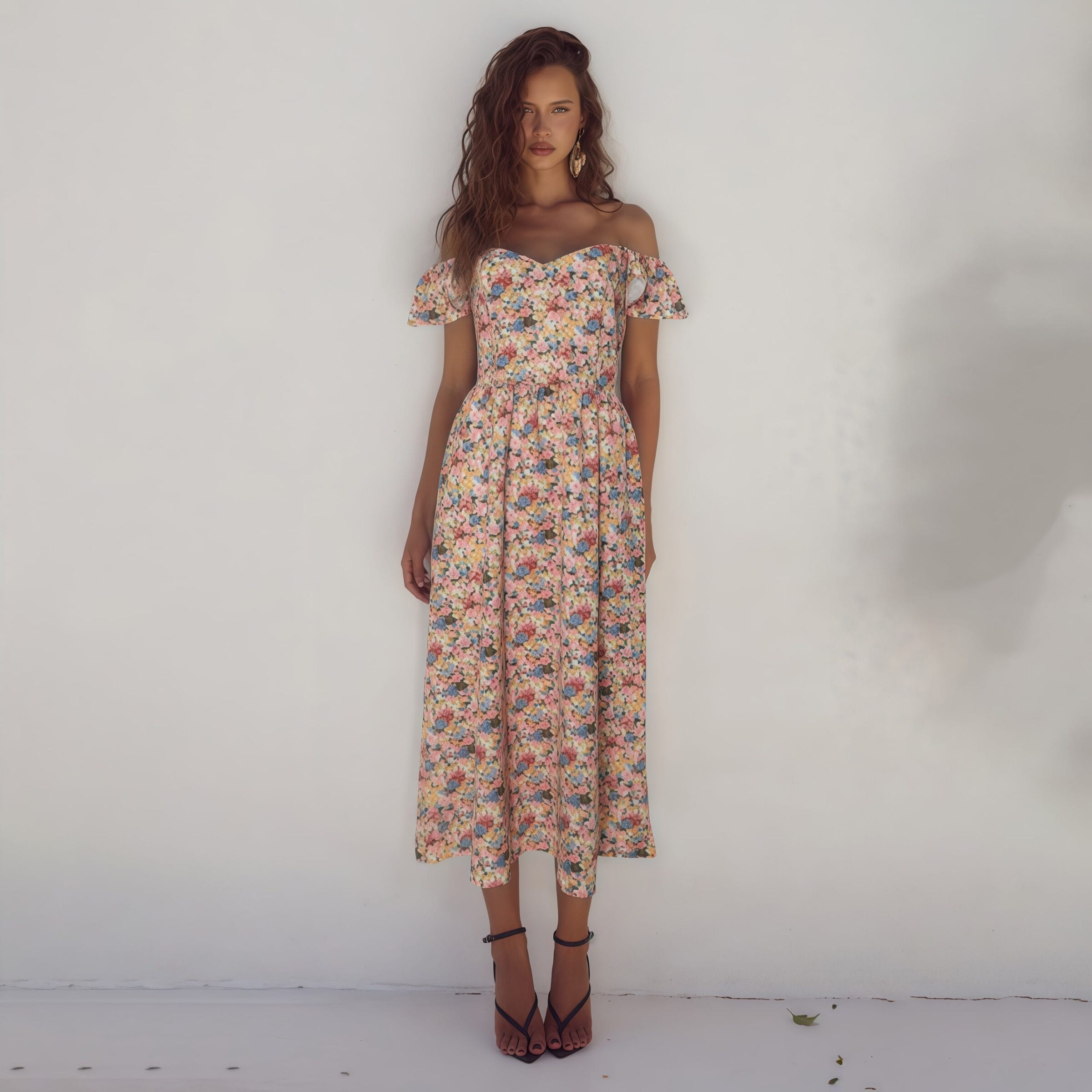 Flower Applique Dress - Image 4