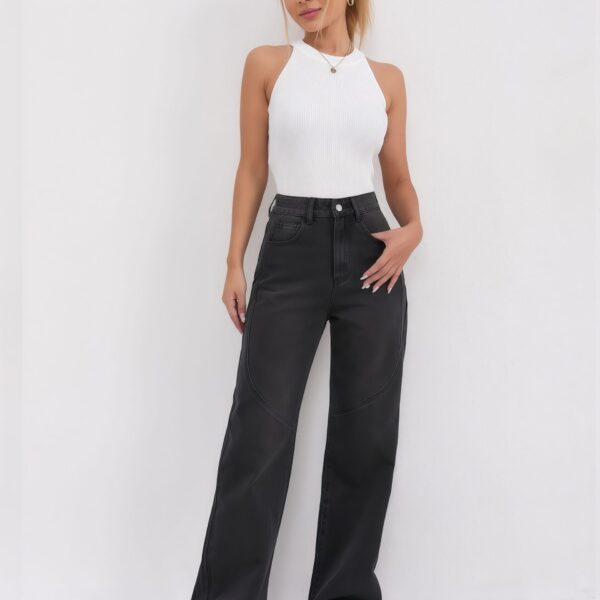 High-Waisted Wide-Leg Jeans