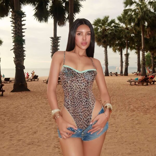 Body sexy imprimé léopard