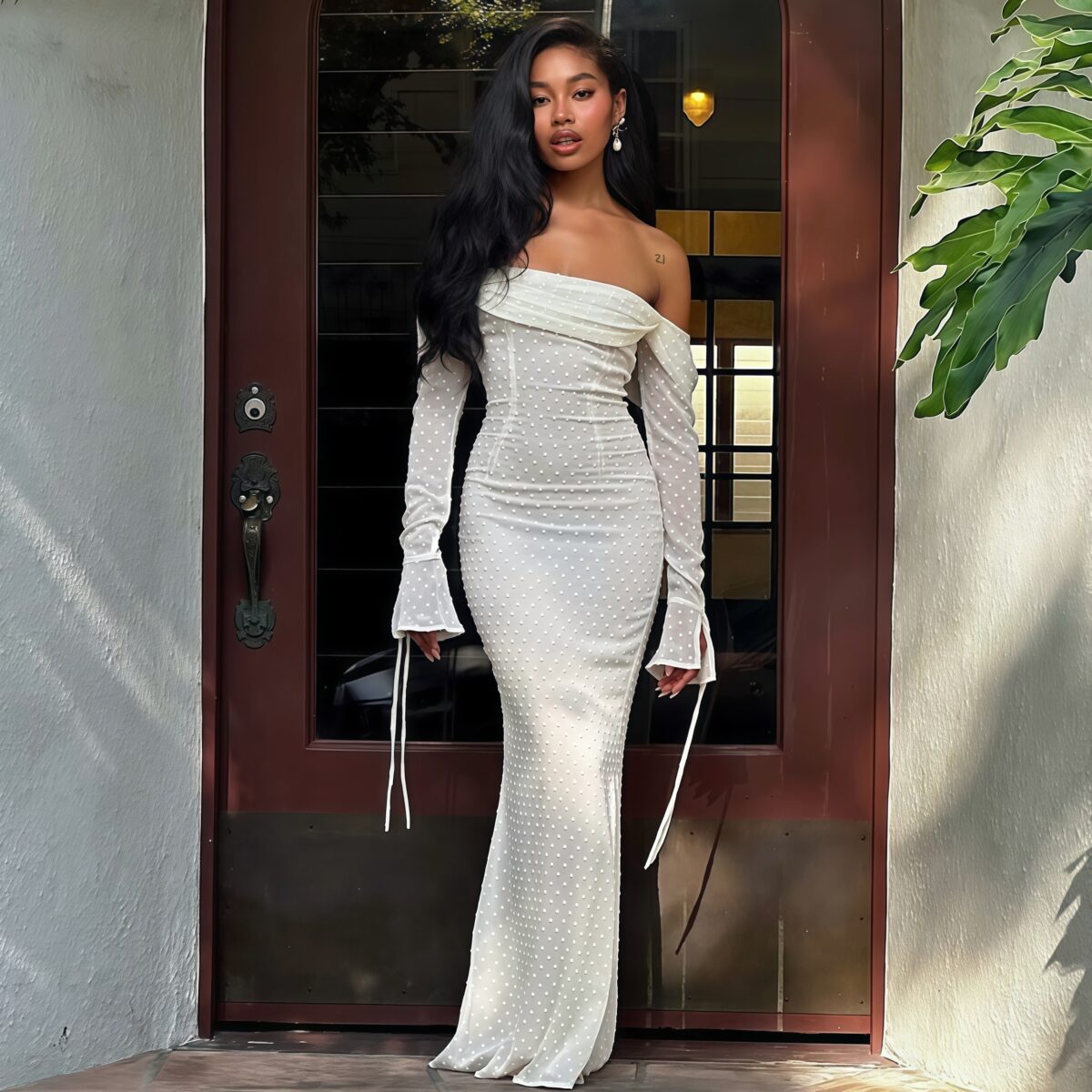 Long Sleeve Prom Dress - Image 3