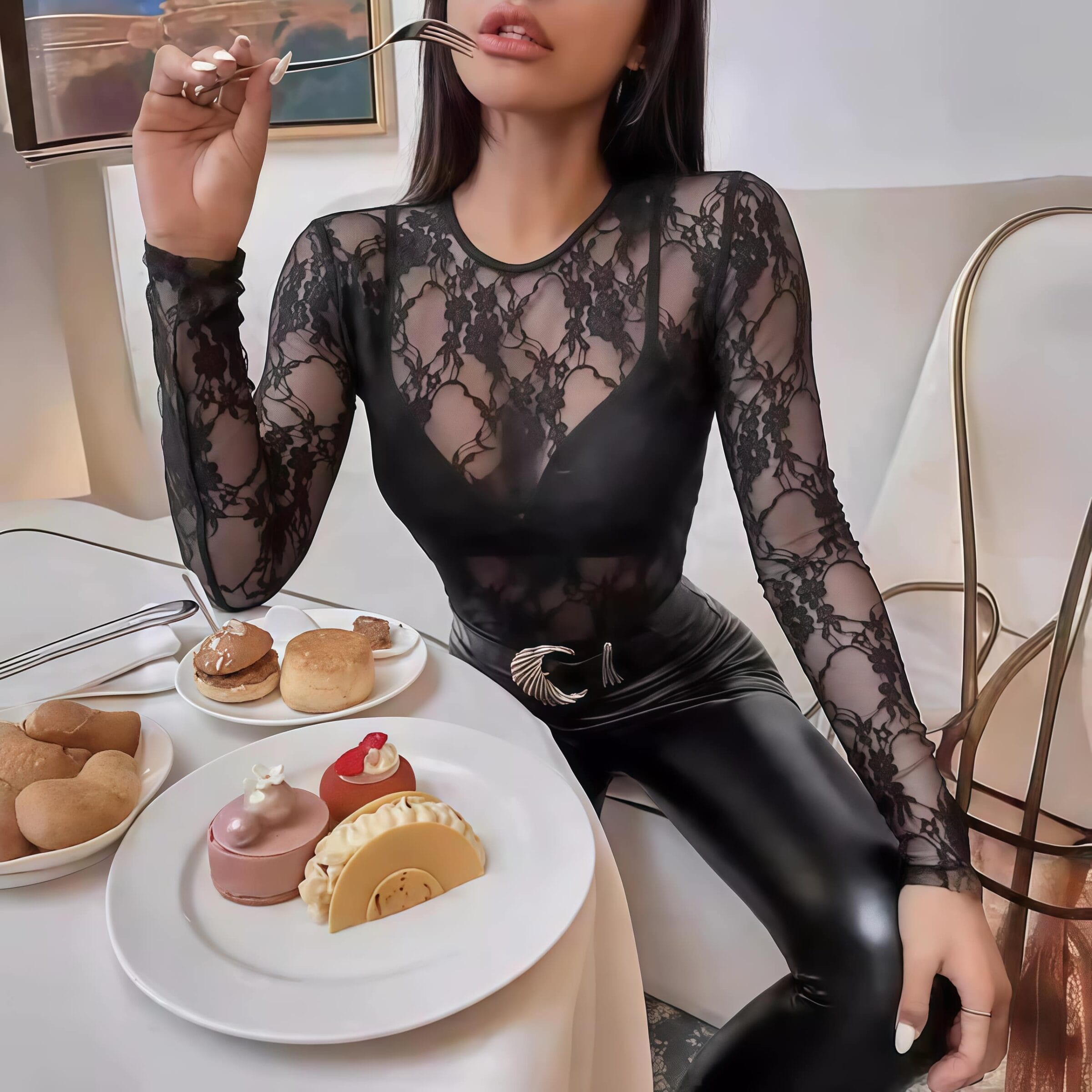 Women In See Through Tops