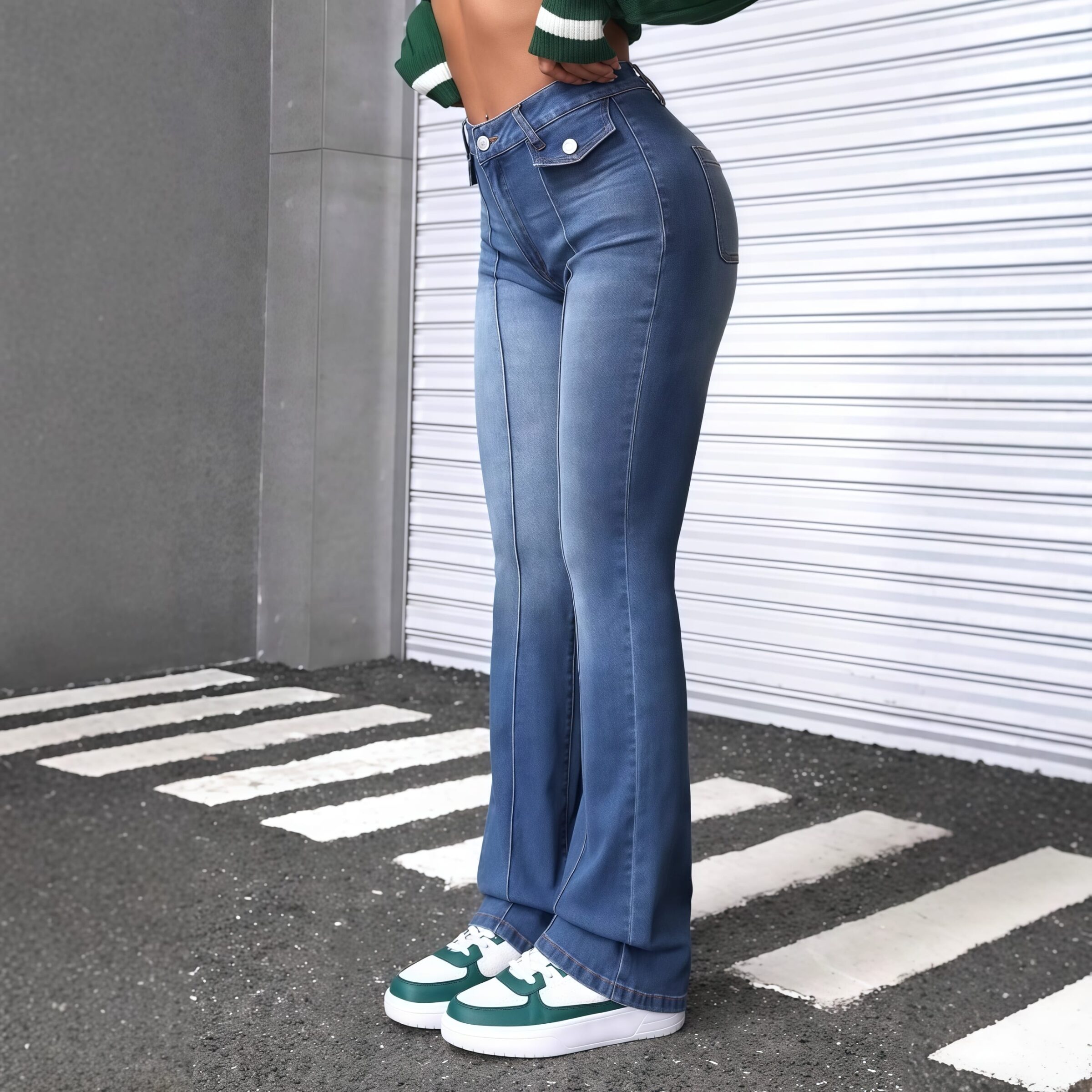 Blue flare jeans - Image 3