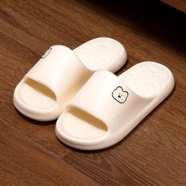 Cute Slip-On Slides with Bear Design