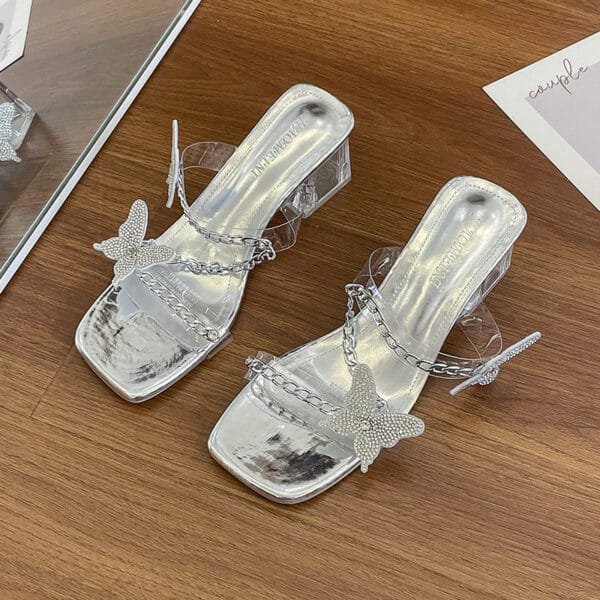 Butterfly Heels with Chain Detail