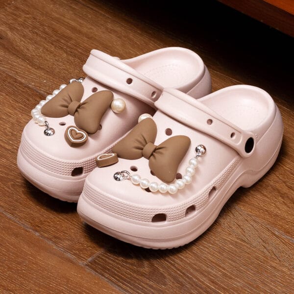 Customizable Clog Shoes with Elegant Charms