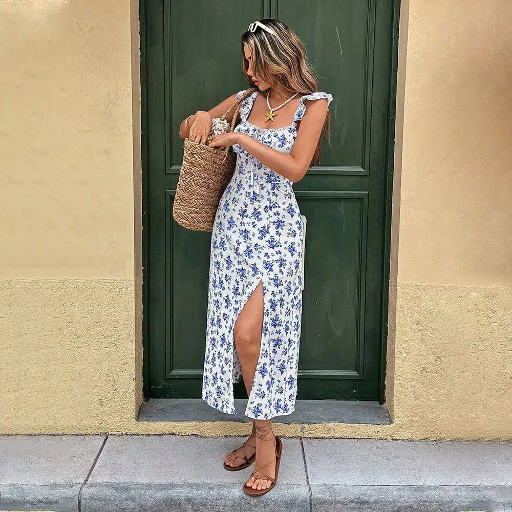 Gentle Sweet Floral Long Dress - New Summer Vacation Essential