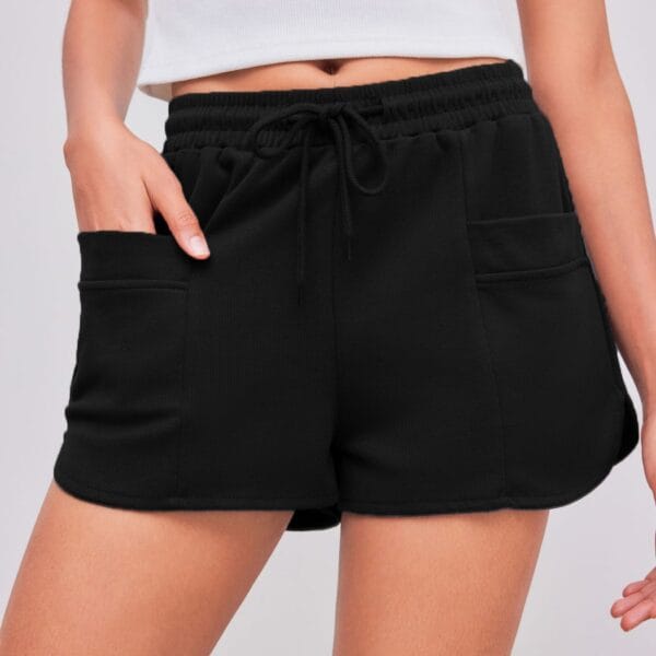 Black Drawstring Shorts