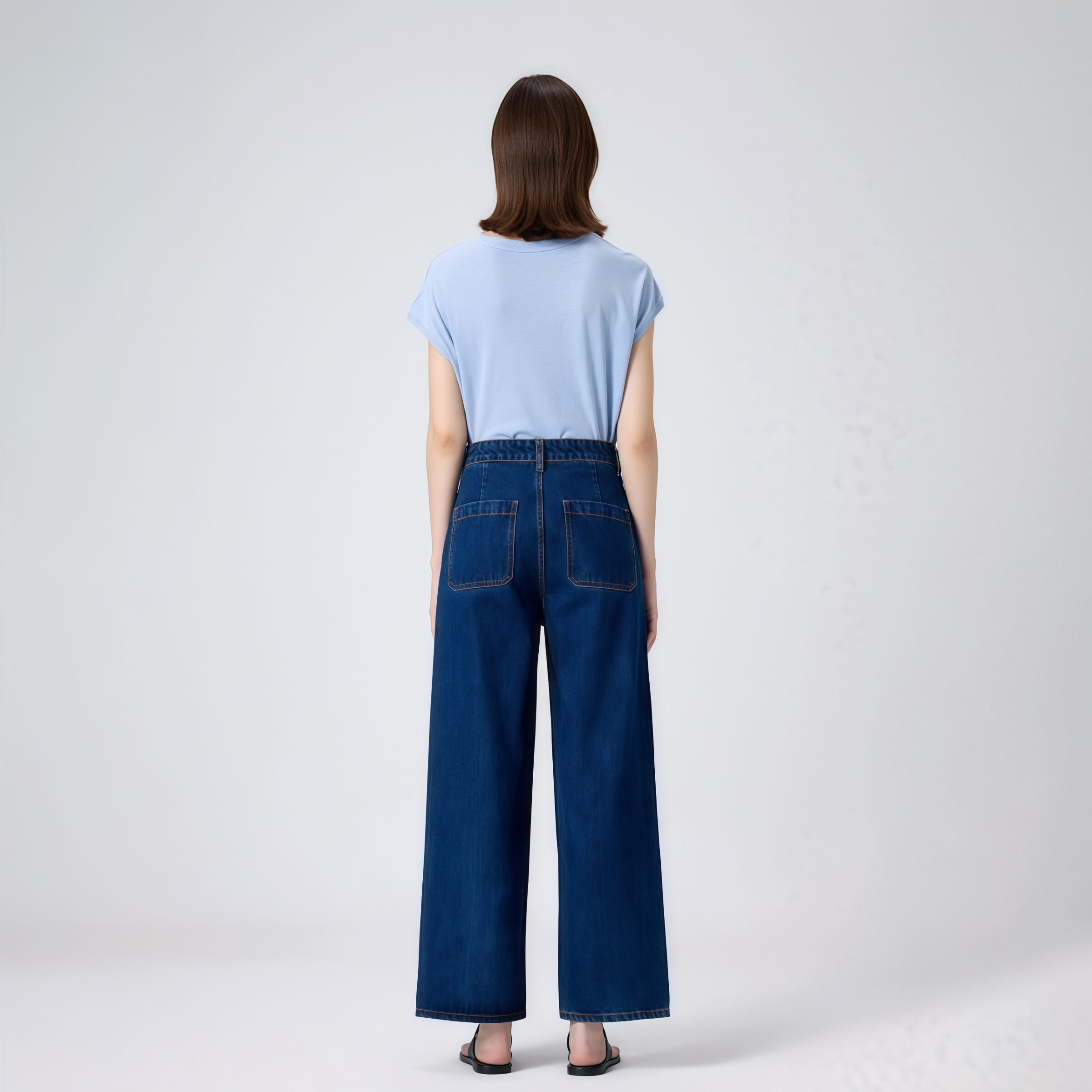 High-Waisted Relaxed-Fit Wide-Leg Jeans - Image 5