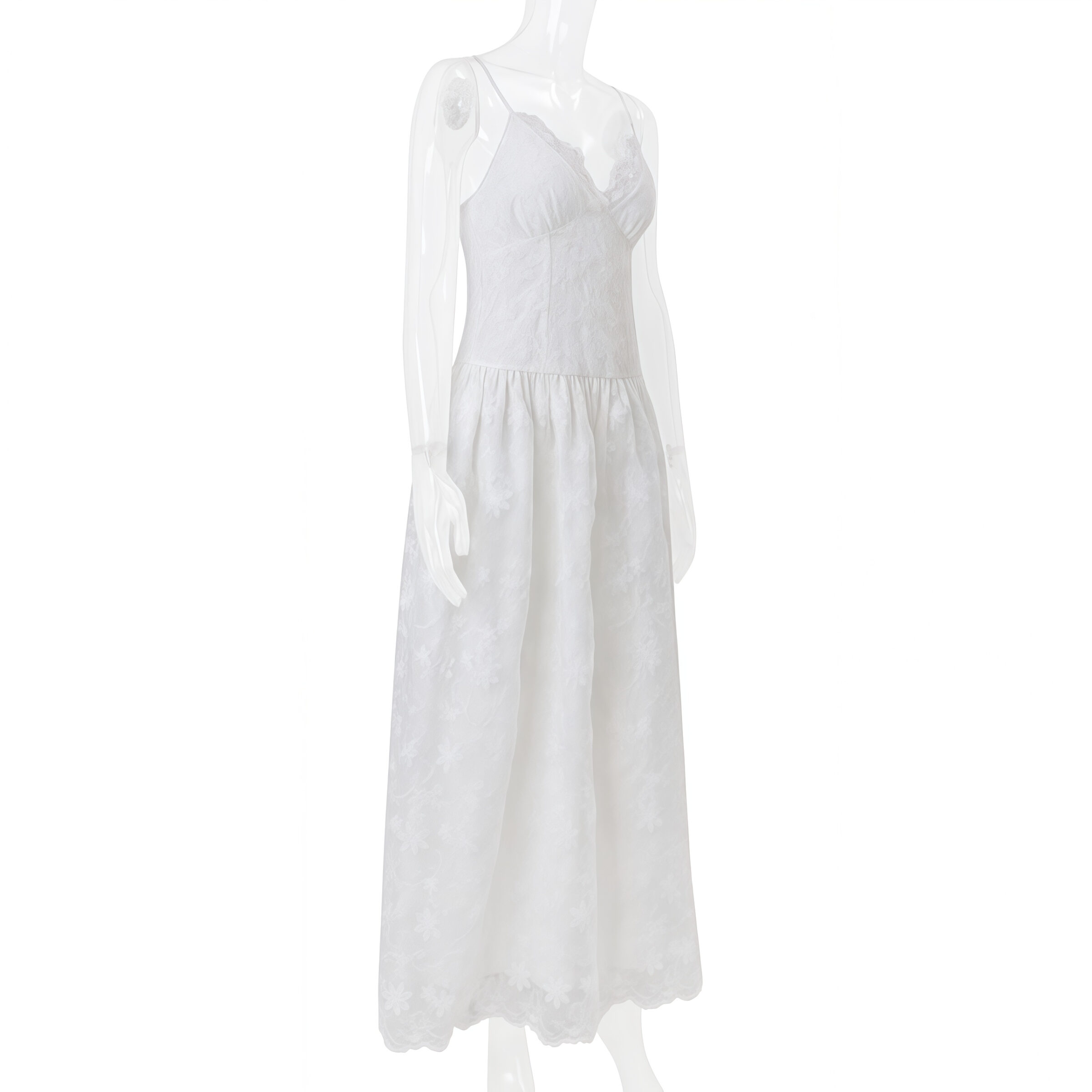 Lace Maxi Dress with Floral Embroidery - Image 6