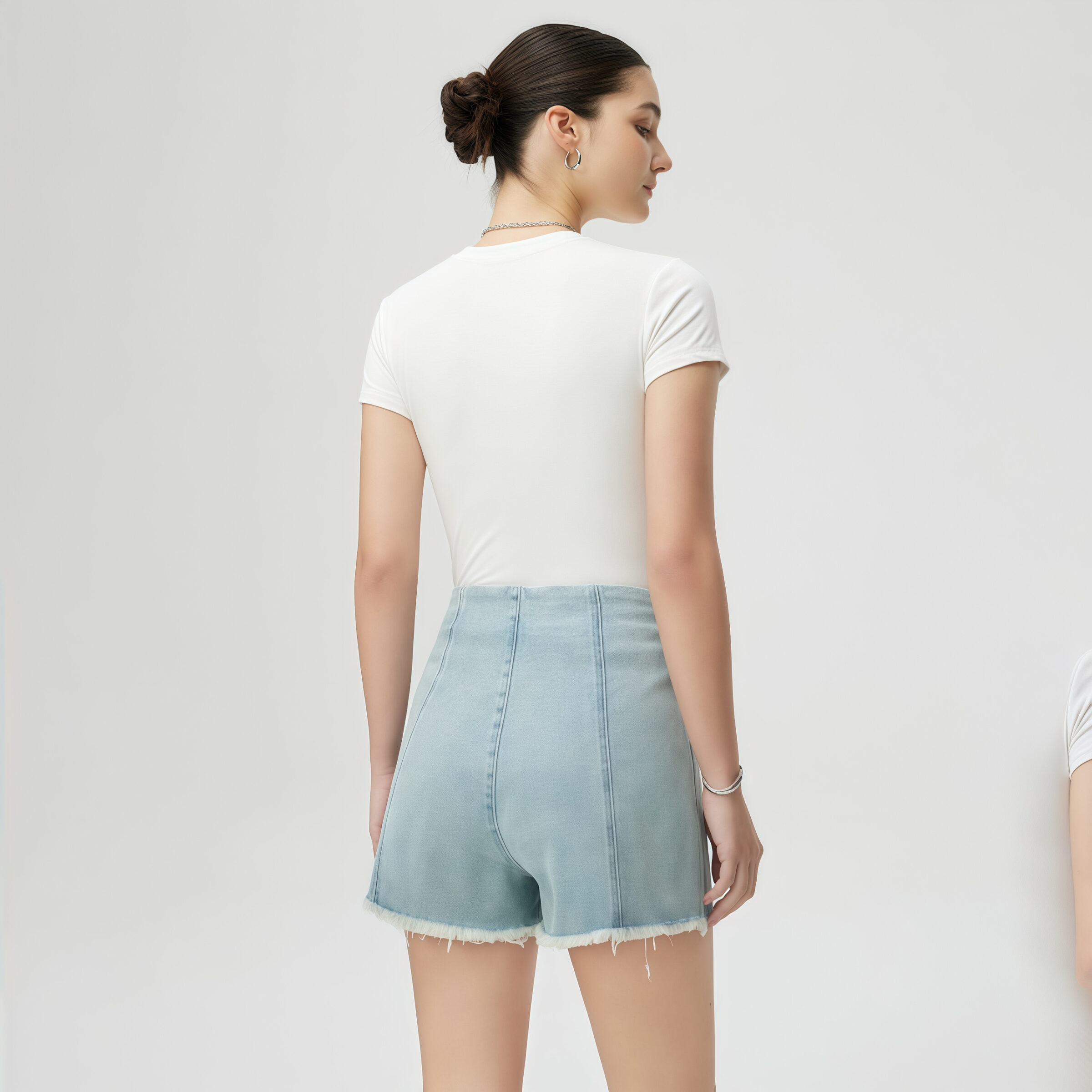 Light Blue Denim Shorts - Kuva 4