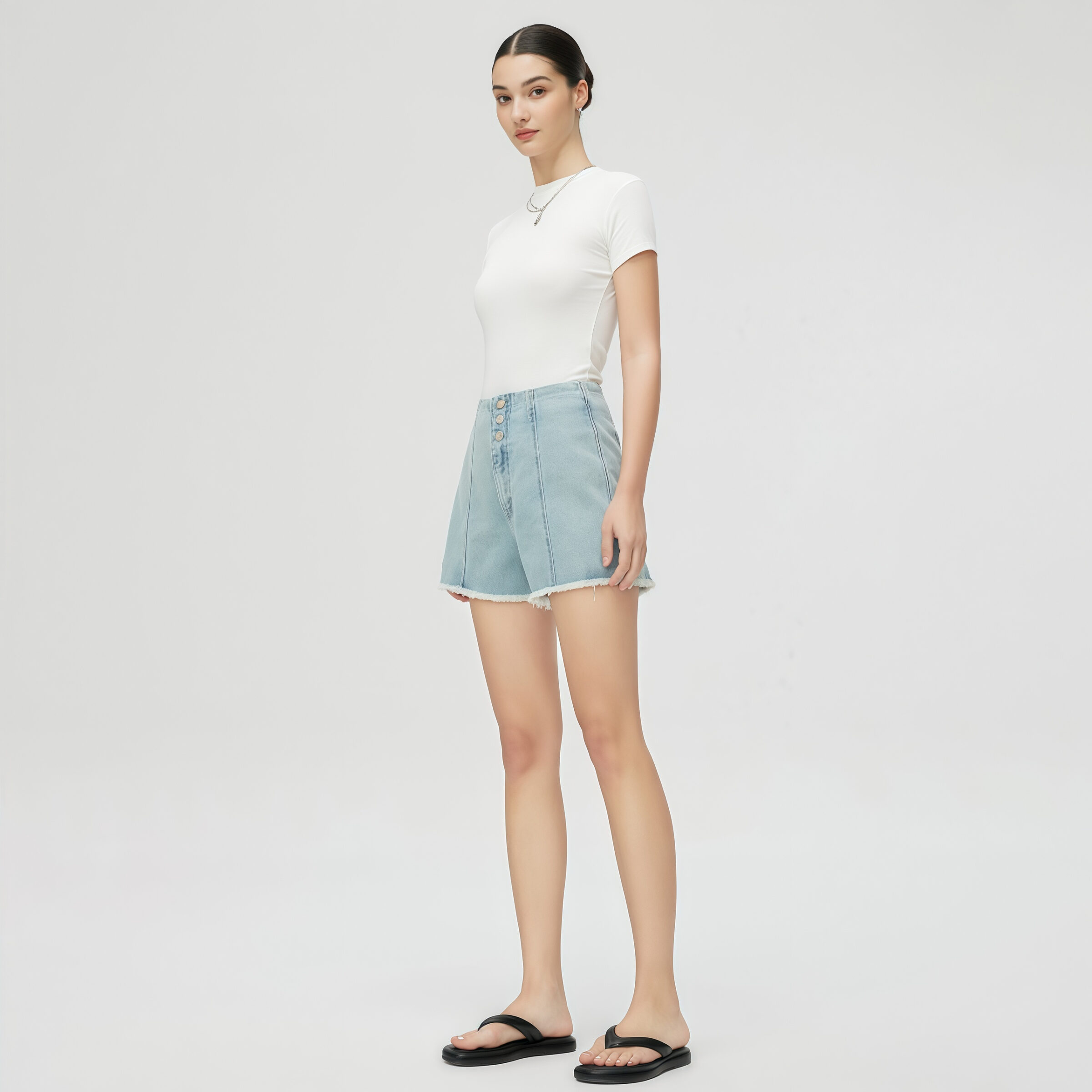 Light Blue Denim Shorts - Kuva 2