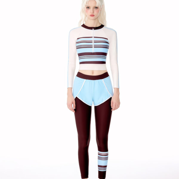 5-Piece Swimwear Set with Vest, Jacket, and Trousers