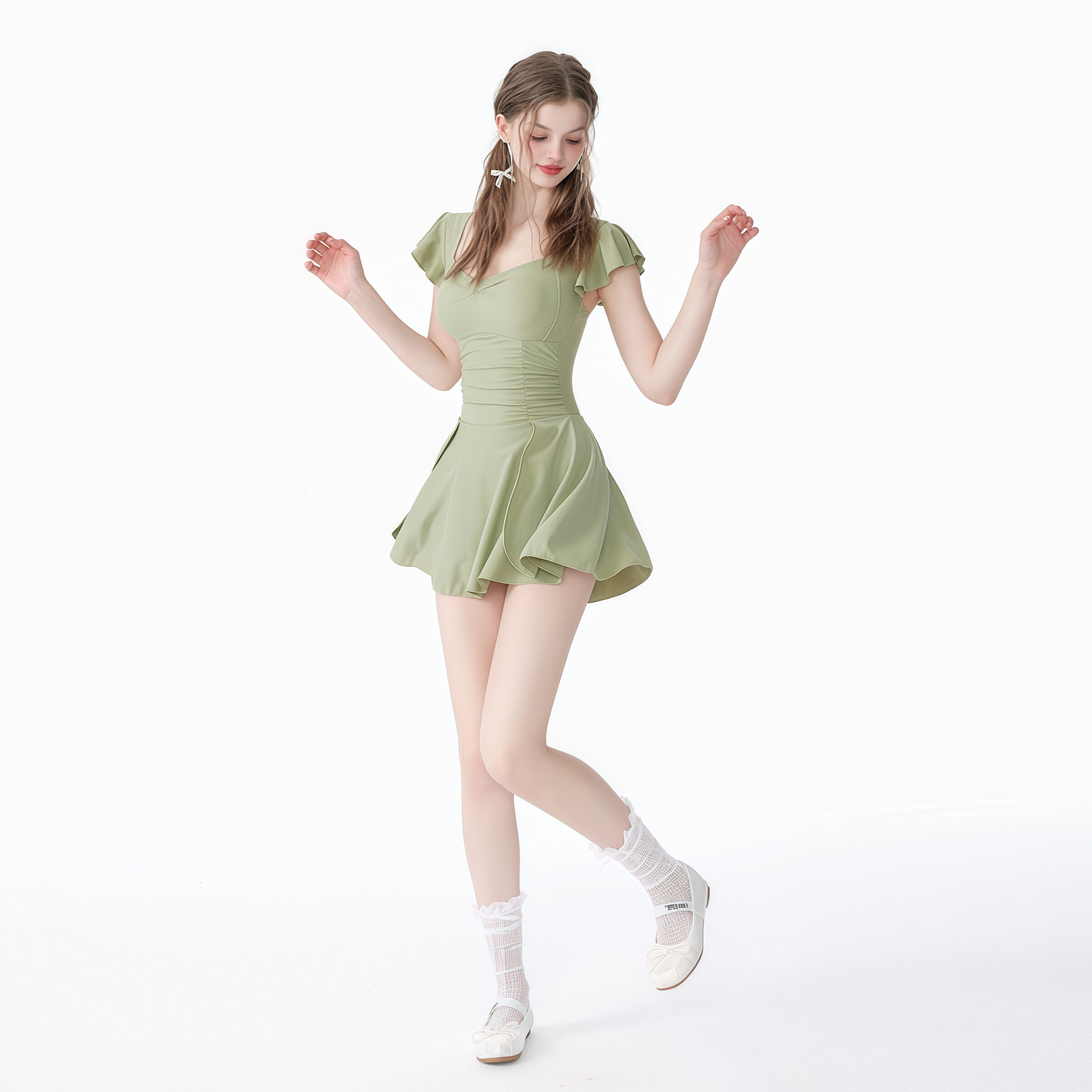 Cute Yellow Skirted Swimsuit - Afbeelding 3