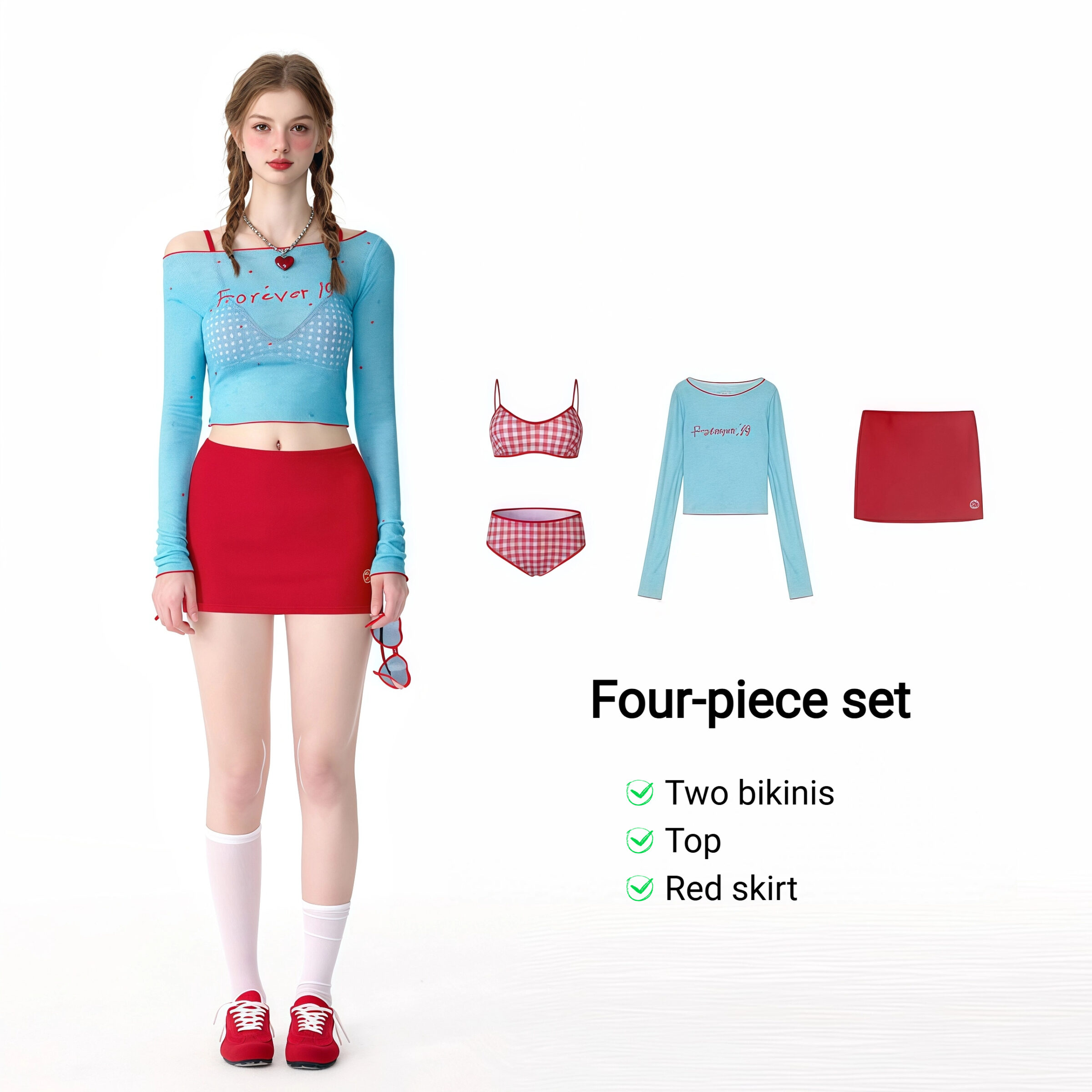 Four-Piece Beachwear Set - Kuva 5