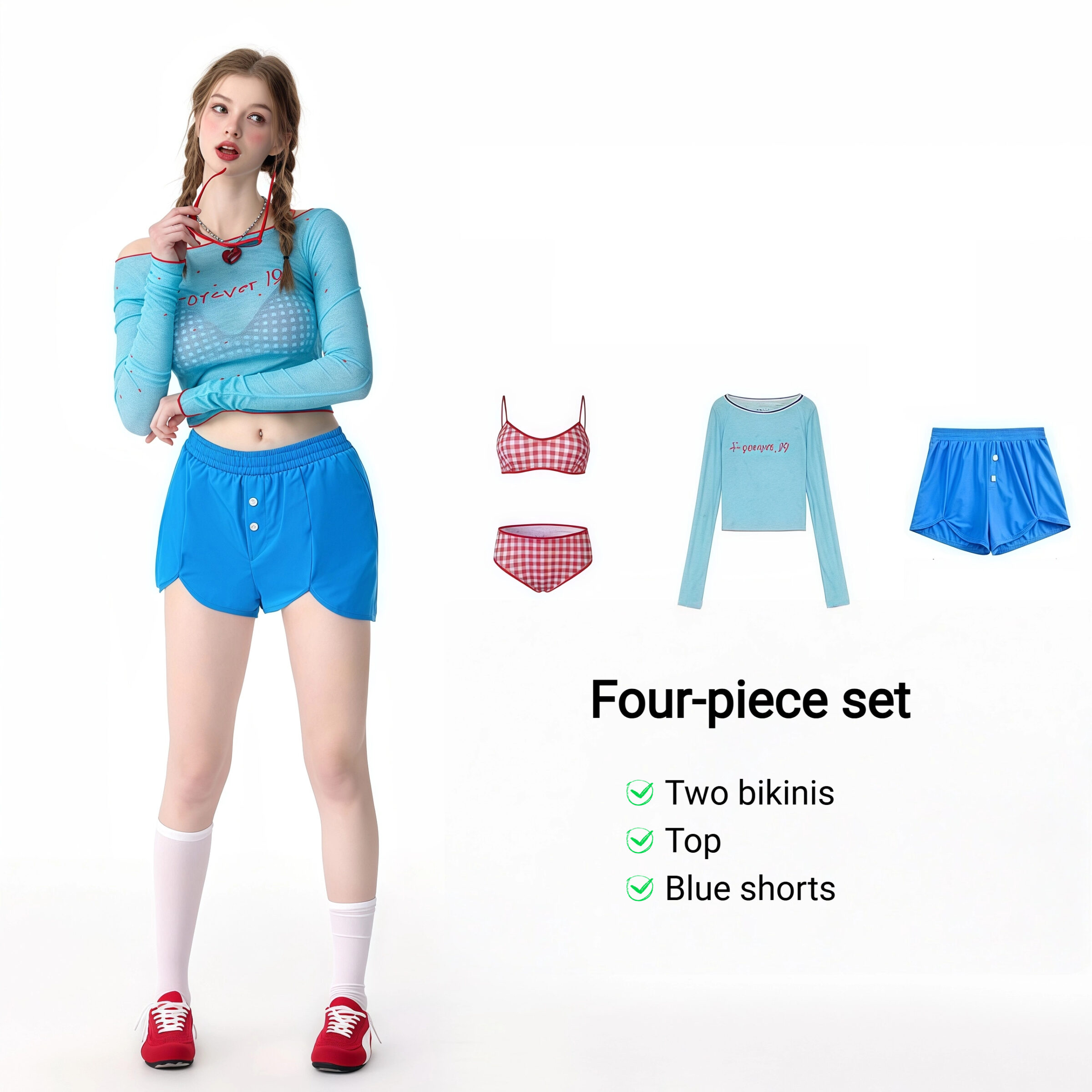 Four-Piece Beachwear Set - Kuva 6