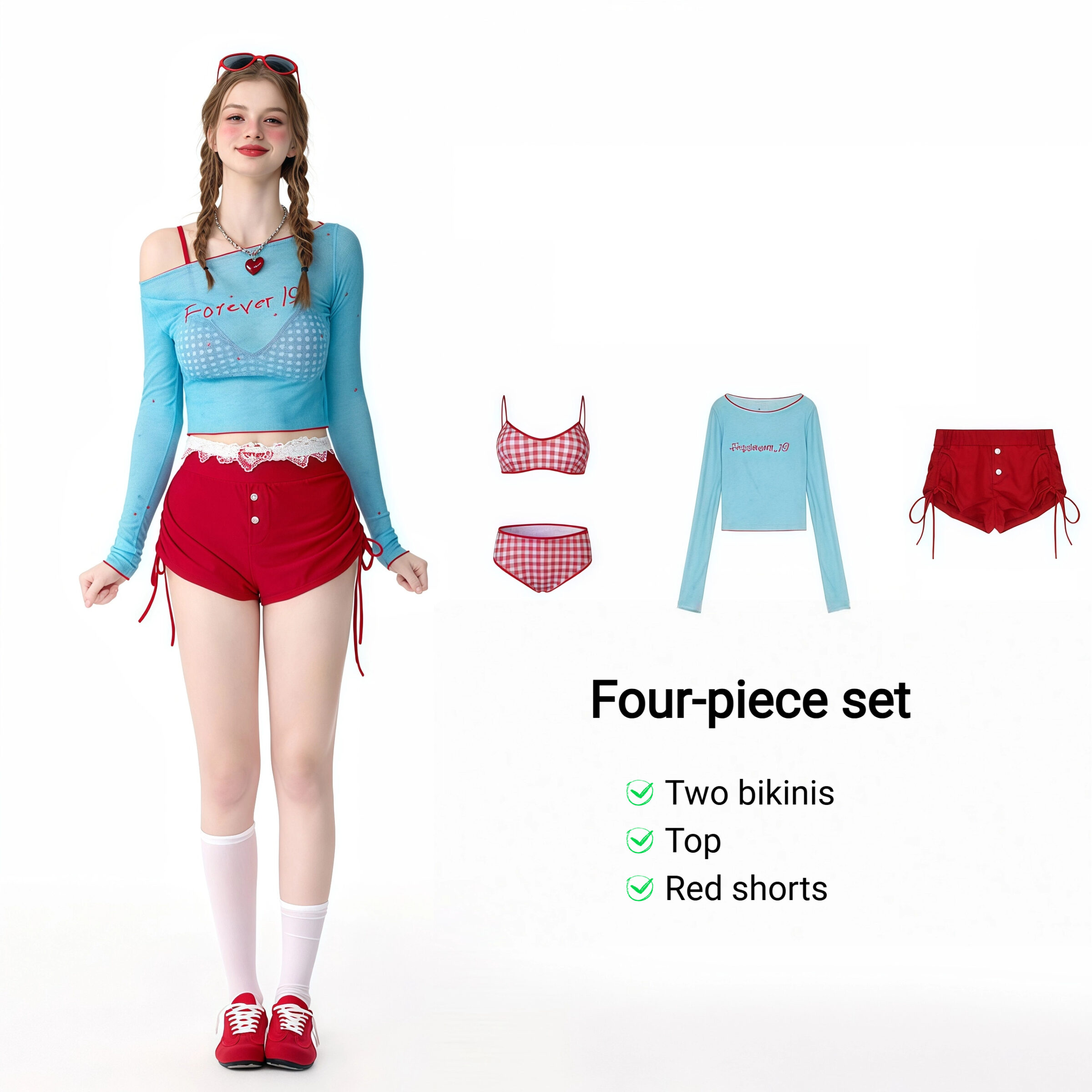 Four-Piece Beachwear Set - Kuva 7